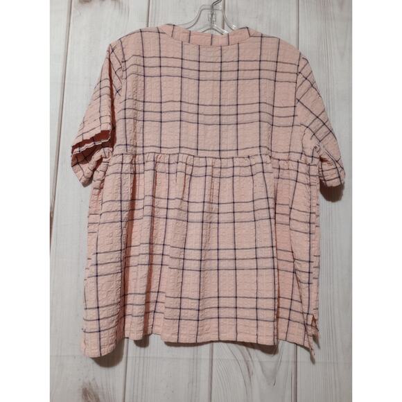 Gloria Vanderbilt Shirt Ladies‎ Extra Large Peach Short Sleeve - Picture 2 of 7